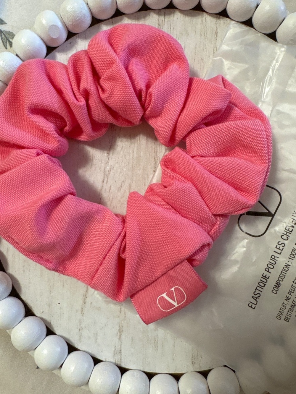Valentino Pink Hair Scrunchie